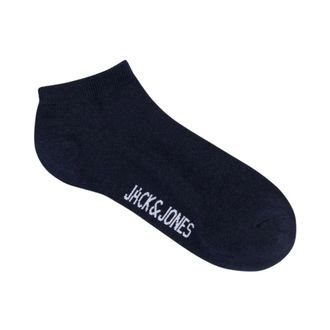 Jack & Jones No Show Sokken 5-Pack - Heren - Ondergoed - Blauw - Maat: ONE Size Katoen