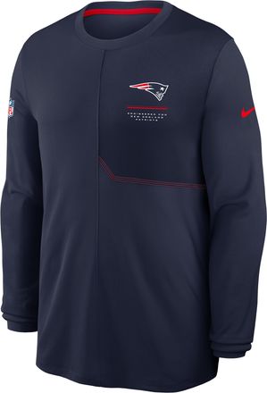 Nike New England Patriots Sideline Coach Nike Mens Dri-FIT NFL Long-Sleeve Top in Blue | 03B1069K8K-B8B
