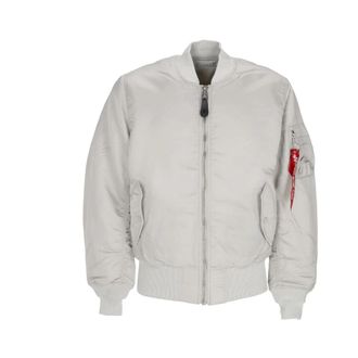Alpha Industries Omkeerbare Bomberjack Pastel Grijs - Heren - Bomber jackets - Grijs - L - Polyester - Jassen