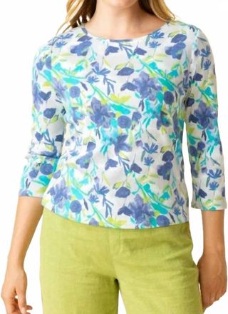 Habitat Spring Floral Everyday Tee In Indigo