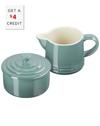 LE CREUSET Sea Salt Signature Cream & Sugar Set With $4 Credit