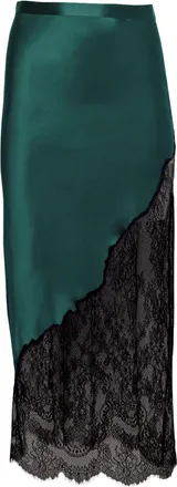 Fleur du Mal Geschulpte midi-rok - Groen
