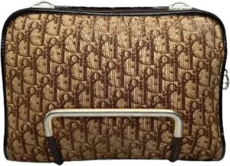 Dior Pre-owned Handbags, female, Brown, Size: ONE SIZE Pre-owned Leather Vintage Handbag