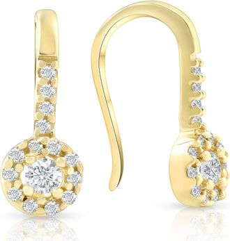 Pompeii3 1/4Ct TW Diamond Womens Earrings Yellow Gold