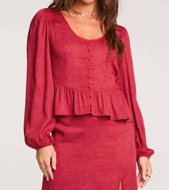 Saltwater Luxe Clarence Top In Red
