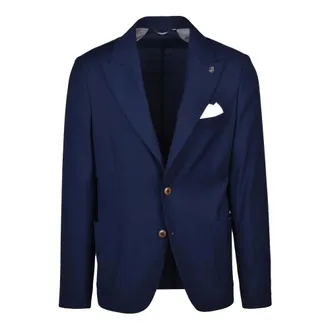 Daniele Alessandrini Kostuums, Heren, Blauw, M, Polyester, Giacca Stondata