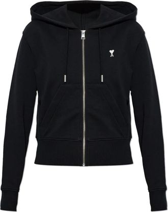 Ami Ami de Coeur Hoodie - Dames - Vesten met rits - Zwart - L - Katoen - Hoodies & sweatvesten