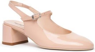 Nero Giardini Slingback Block Heel Pump in Natural at Nordstrom, Size 10Us