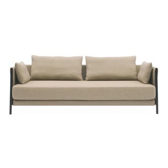 Soft Line Madison Schlafsofa, schwarz / Vision sand (446)