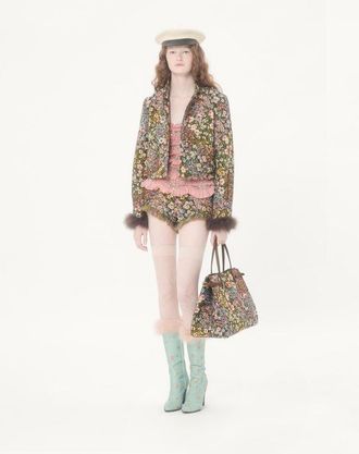 Valentino Garavani Borsa shopping media Valentino Garavani Antibes in tessuto jacquard Apres LHiver Donna MULTICOLOR/TABACCO UNI