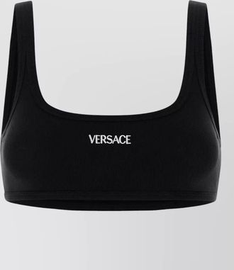Versace stretch cotton bra