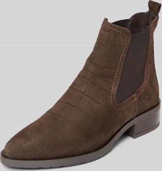 Tamaris Tamaris Chelsea Boots aus Veloursleder in Dunkelbraun, Größe 36