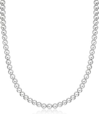 Ross-Simons Italian 6mm Sterling Silver Bead Necklace