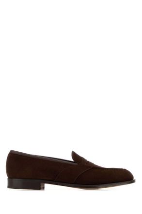 Edward Green Brown Suede Montpellier Loafers