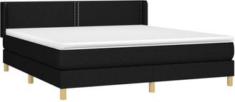 vidaXL Vidaxl - Cama Box Spring Con Colch&oacute;n Tela Negro 180x200 Cm