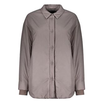 Herno Jassen, Dames, Grijs, S, Polyester, Gevoerde jas met kraag