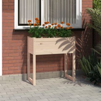 vidaXL Jardinera De Madera Maciza De Pino 78x40x81 Cm Vidaxl