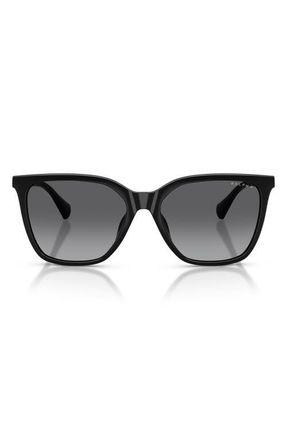 Ralph Lauren RA5328U 56mm Polarized Gradient Square Sunglasses in Black/grey Gradient Polar at Nordstrom