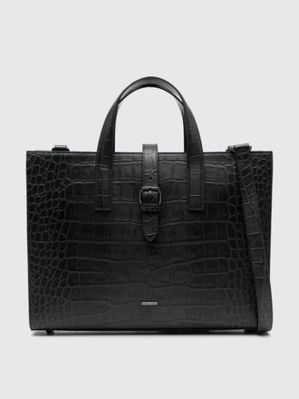 Emporio Armani Borsa a mano business in pelle bovina stampa coccodrillo Emporio Armani