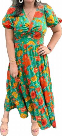 Entro Polyester Maxi Dress In Floral Multi