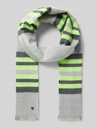 Fraas Schal mit Fransen in Mittelgrau, Gr&ouml;&szlig;e 1