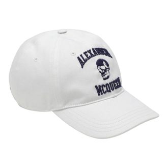Alexander McQueen Alexander McQueen, Caps, male, White, Size: M Visor Cap Stylish Fashion Accessory
