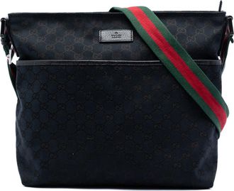 Gucci Pre-owned Gucci GG Canvas Web Crossbody Unisex CXOAVBK1EWO7VV0X