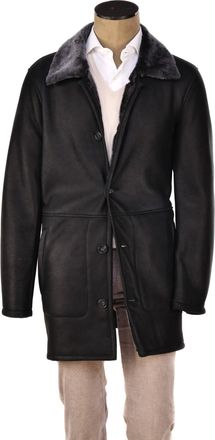 Hettabretz Isa Leather Shearling Overcoat