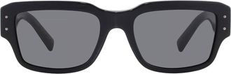 Dolce & Gabbana Dark Grey Rectangular Mens Sunglasses DG4483 501/87 54