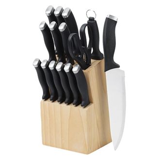OEM Set Di Coltelli Da Cucina, Lame In Acciaio Inossidabile, Manici Ergonomici, Colore Legno Naturale