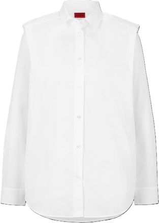HUGO BOSS Hugo Womens Emilina Regular Fit Long Sleeve Shirt in White - Size 6 UK