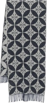 Jacob Cohen Sciarpa con motivo geometrico - Grigio