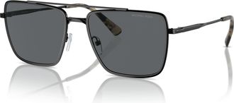 Michael Kors Blue Ridge Dark Grey Navigator Mens Sunglasses MK1154 100587 58