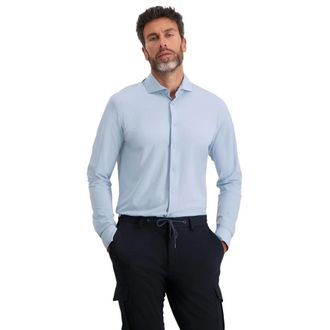Blue industry Heren, Overhemden, Blauw, Maat: L Polyamide