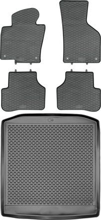 OEM Juego De Alfombrillas De Goma Para Coche Y Alfombrilla Para Maletero Para Volkswagen Passat B7 Sed&aacute;n (2010-2014)