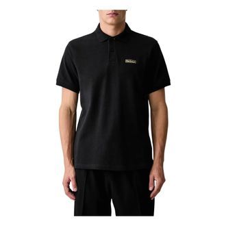 Barbour Polo Pin Badge Asia - - Tops - Uomo - Nero - M