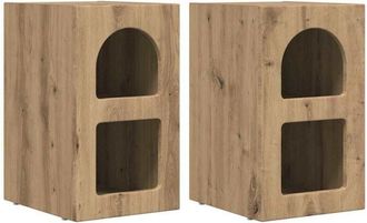 vidaXL Bedside Table 2 pcs Artisan Oak 29.5 x 35 x 50 cm vidaXL