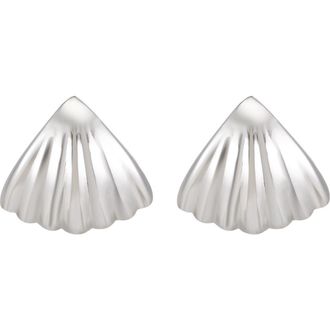 st. Moran Statement Palm Hoop Earrings in Silver at Nordstrom