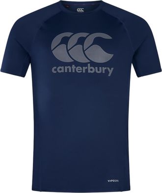 Canterbury Of New Zealand Heren Groot Logo Super Light T-Shirt (Marine)