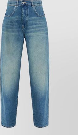 Moschino cotton denim trousers belt loops stitch detailing