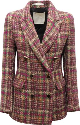 Emma & Gaia 22S865 Giacca Doppio Petto - Dames - Blazers - Veelkleurig - S - Katoen - Jassen