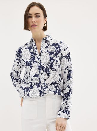 Lauren Ralph Lauren Womens Contrasting garden linen shirt