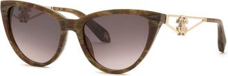 Roberto Cavalli SRC158M 0AMS Mens Sunglasses Brown Size 54