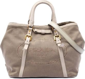 Prada Pre-owned Prada Canvas Canapa Logo Satchel Ladies GHGXWLNQID5WJDJX