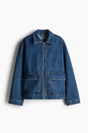 H&M Jeansjacke - Dunkles Denimblau