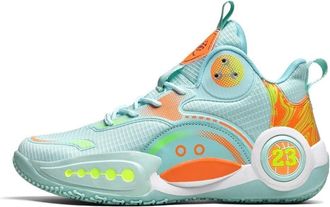 Generic Mens Basketball Shoes Breathable Anti Slip Traction Rubber Sole Sports Training Boots Walking Shoes(Cyan,4.5 UK)