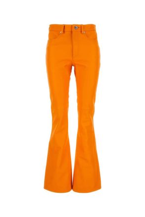 J.W.Anderson Orange Leather Bootcut Leg Trousers