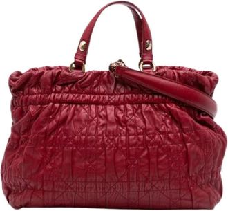 Dior Pre-owned Handbags, female, Red, Size: ONE SIZE Pre-owned Vintage Leather Handbag
