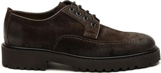Doucal's Klassieke Derby Schoenen - Heren - Veterschoenen - Bruin - 41 1/2 EU - Leer - Schoenen