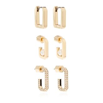 AllSaints Earrings, female, Yellow, Size: ONE SIZE Set of Three Pairs of Earrings